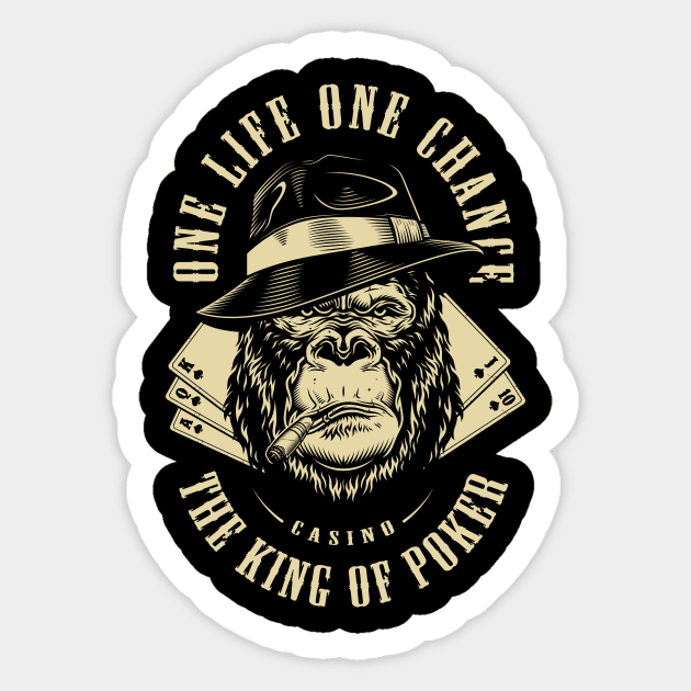 King of Poker Sticker by SM Shirts